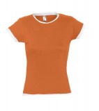 T-shirt Ladies S 11570 MOOREA 170 - 11570_orange_white_S Orange / White