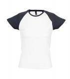 T-shirt Ladies S 11195 MILKY 150 - 11195_white_navy_S White / Navy
