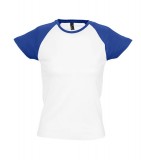 T-shirt Ladies S 11195 MILKY 150 - 11195_white_royalblue_S White / Royal blue