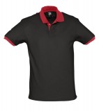 Koszulki Polo S 11369 PRINCE 200 - 11369_black_red_S Black / Red
