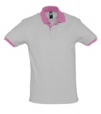 Koszulki Polo S 11369 PRINCE 200 - 11369_greymelange_orchidpink_S Grey melange / Orchid pink