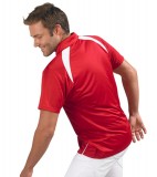 Koszulki Polo S 11418 PALLADIUM 140 - 11418_detale_S Red / White