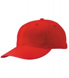 Czapka MB016 6 Panel cap Laminated - 016_red_MB Red