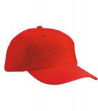 Czapka MB018 6 Panel Cap close-fitting - 018_red_MB Red