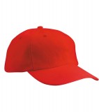 Czapka MB018 6 Panel Cap close-fitting - 018_red_MB Red