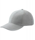 Czapka MB024 6 Panel Sandwich Cap - 024_darkgrey_white_MB Dark grey / White