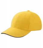 Czapka MB024 6 Panel Sandwich Cap - 024_goldyellow_navy_MB Gold yellow / Navy