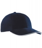 Czapka MB024 6 Panel Sandwich Cap - 024_navy_white_MB Navy / Red / Navy