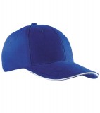 Czapka MB024 6 Panel Sandwich Cap - 024_royal_white_MB Royal / White