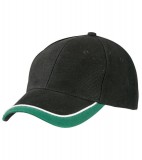 Czapka MB049 Half - Pipe Sandwich Cap - 049_black_white_darkgreen_MB Black / White / Dark green