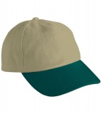 Czapka MB6111 6 PANEL RAVER CAP - 6111_beige_darkgreen_MB Beige / Dark green