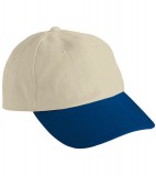 Czapka MB6111 6 PANEL RAVER CAP - 6111_lightkhaki_navy_MB Light khaki / Navy