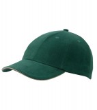 Czapka MB6112 6 PANEL SANDWICH CAP - 6112_darkgreen_beige_MB Dark green / Beige