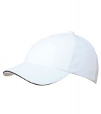 Czapka MB6112 6 PANEL SANDWICH CAP - 6112_white_navy_MB White / Navy