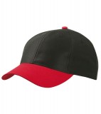 Czapka MB6131 6 Panel Baseball Cap - 6131_black_red_MB Black / Red