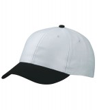 Czapka MB6131 6 Panel Baseball Cap - 6131_lightgrey_black_MB Light grey / Black