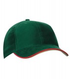 Czapka MB6197 Double Sandwich Cap - 6197_darkgreen_red_khaki_MB Dark green / Red / Khaki