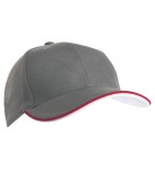 Czapka MB6197 Double Sandwich Cap - 6197_darkgrey_red_white_MB Dark grey / Red / White