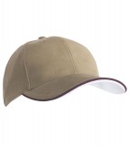 Czapka MB6197 Double Sandwich Cap - 6197_darkkhaki_maroon_white_MB Dark khaki / Maroon / White