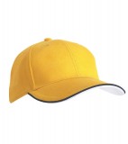 Czapka MB6197 Double Sandwich Cap - 6197_goldyellow_navy_black_MB Gold yellow / Navy / Black