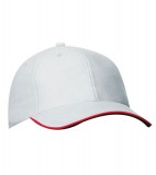 Czapka MB6197 Double Sandwich Cap - 6197_lightgrey_red_black_MB Light grey / Red / Black