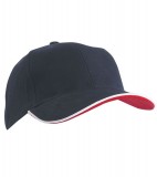 Czapka MB6197 Double Sandwich Cap - 6197_navy_white_red_MB Navy / White / Red