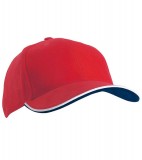 Czapka MB6197 Double Sandwich Cap - 6197_red_white_navy_MB Red / White / Navy