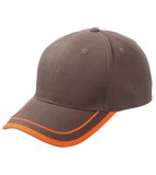 Czapka MB6501 Piping Cap - 6501_brown_orange_MB Brown / Orange