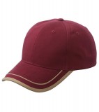 Czapka MB6501 Piping Cap - 6501_burgundy_beige_MB Burgundy / Beige