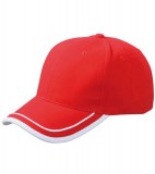 Czapka MB6501 Piping Cap - 6501_red_white_MB Red / White