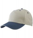 Czapka MB6526 5 Panel Sandwich Cap - 6526_beige_navy_beige_MB Beige / Navy / Beige