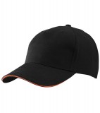 Czapka MB6526 5 Panel Sandwich Cap - 6526_black_orange_MB Black / Orange