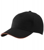 Czapka MB6526 5 Panel Sandwich Cap - 6526_black_orange_MB Black / Orange