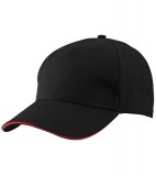 Czapka MB6526 5 Panel Sandwich Cap - 6526_black_red_MB Black / Red