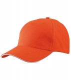 Czapka MB6526 5 Panel Sandwich Cap - 6526_orange_white_MB Orange / White