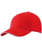 Czapka MB6526 5 Panel Sandwich Cap - 6526_red_white_MB Red / White