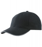 Czapka MB6541 Light brushed Sandwich Cap - 6541_black_white_MB Black / White