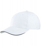 Czapka MB6541 Light brushed Sandwich Cap - 6541_white_navy_MB White / Navy