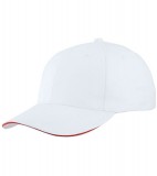 Czapka MB6541 Light brushed Sandwich Cap - 6541_white_red_MB White / Red