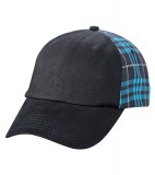 Czapka MB6558 Checked Cap - 6558_black_turquoise_MB Black / Turquosie