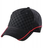 Czapka MB6560 Racing Cap Embossed - 6560_black_black_red_MB Black / Black / Red