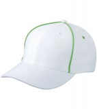 Czapka MB6562 Piping Cap - 6562_white_limegreen_MB White / Lime green