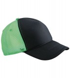 Czapka MB6550 Retro Mesh Cap - 6550_black_neongreen_MB Black / Neon green