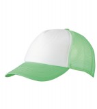 Czapka MB070 5 Panel Polyester Mesh Cap - 070_white_neongreen_MB White / Neon green