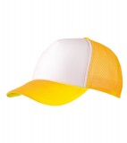 Czapka MB070 5 Panel Polyester Mesh Cap - 070_white_neonyellow_MB White / Neon yellow