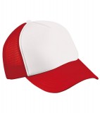 Czapka MB070 5 Panel Polyester Mesh Cap - 070_white_red_MB White / Red