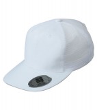 Czapka MB6509 6 Panel Flat Peak Cap - 6509_white_MB White