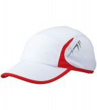 Czapka MB6544 Running Cap 4 Panel - 6544_white_red_MB White / Red