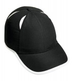 Czapka MB6156 Micro-Edge Sports Cap - 6156_black_lightgrey_MB Black / Light grey