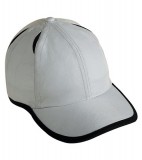 Czapka MB6156 Micro-Edge Sports Cap - 6156_lightgrey_black_MB Light grey / Black